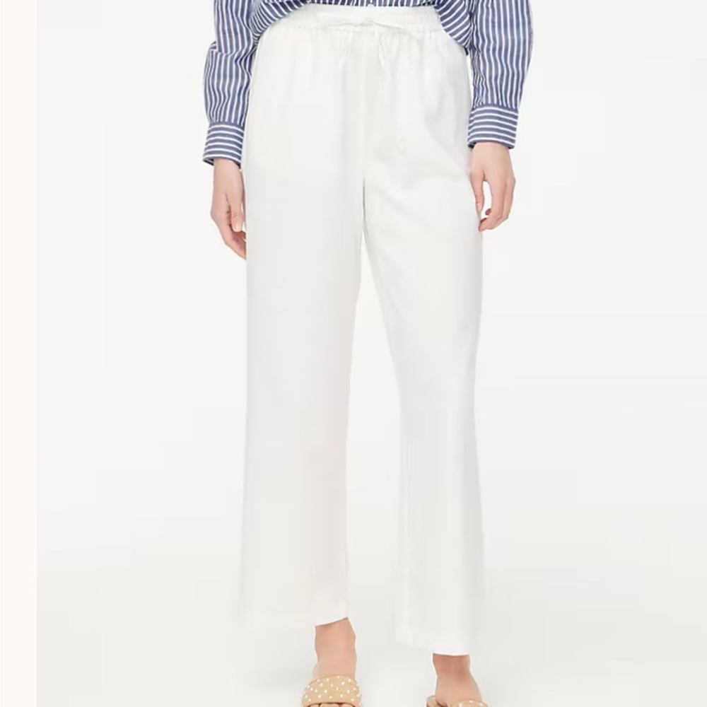 J. Crew Factory White Line blend pant, 14 Tall, NWT